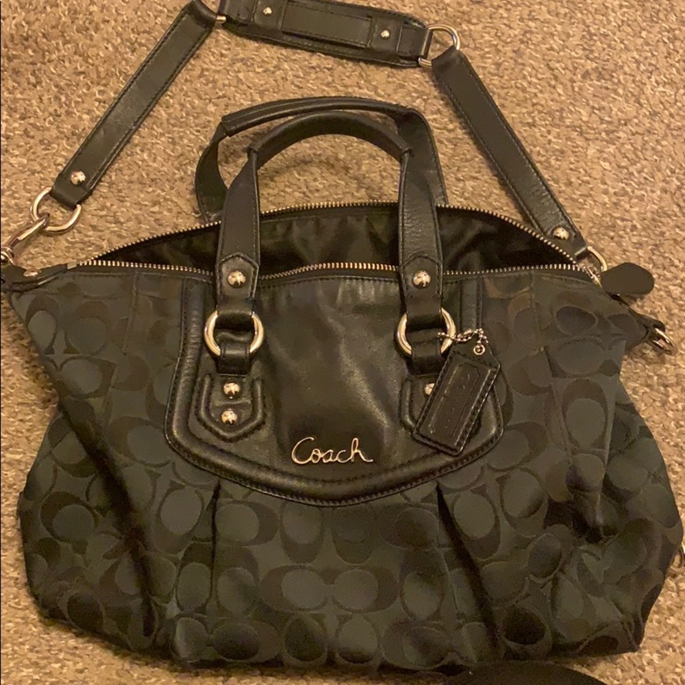 Black coach purse